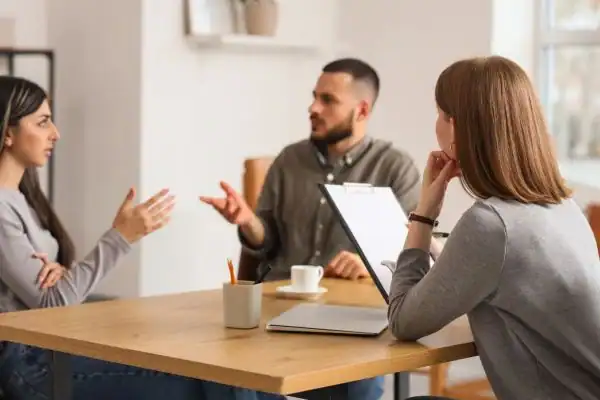 Image of couple access free mediation using family mediation voucher scheme Bolton